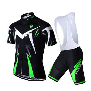 HERREN-RADANZUG “X-PRO” – RADSPORT-SET MIT TRÄGERHOSE GRÜN