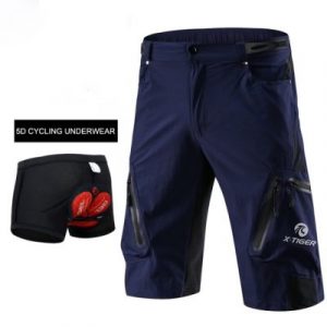 MTB-RADLERHOSEN – DUNKELBLAU MIT GEL