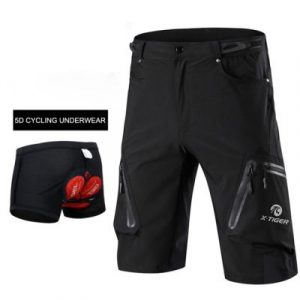 MTB-RADLERHOSEN – SCHWARZ MIT GEL