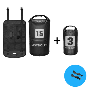 Wasserdichte Fahrradlenkertaschen - Stil 2 Schwarz 18L