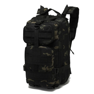 Taktischer Rucksack - Schwarze Tarnfarbe