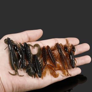 Silikon Angelköder Garnelen Wurm Köder Set