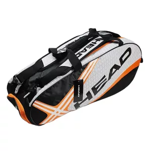 Tennisschlägertasche mit Schuhfach - Orange
